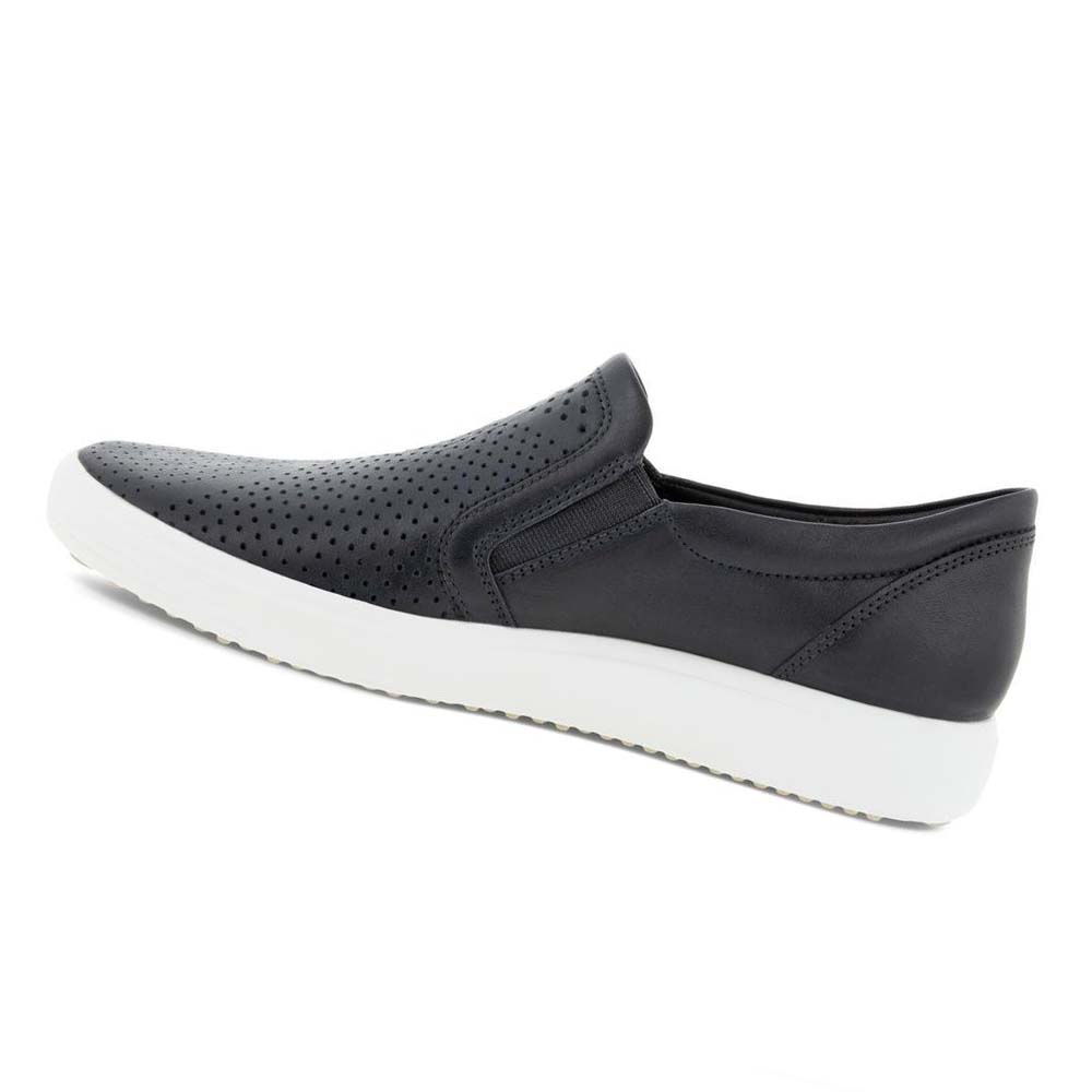 Női Ecco Soft 7 Slip-on Alkalmi Cipő Fekete | HU 77FDN